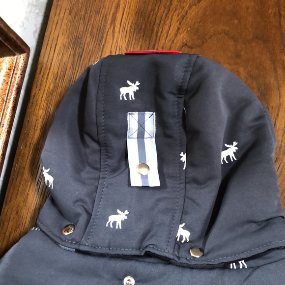 New LuvGear Cold Alert reversible pet jacket. Sz L. Gray with little white moose - Picture 6 of 16